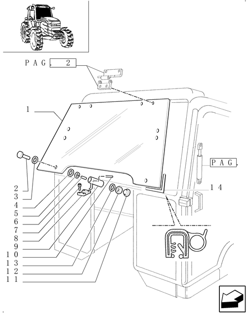 TM175-1.92.3[01] - (VAR.640) HINGED WINDSHIELD