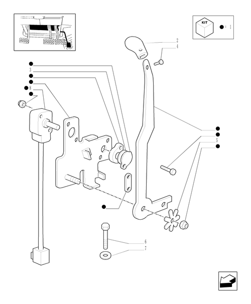 TM175-1.95.4/01[02] - ACCELERATOR HAND CONTROL LINKAGE