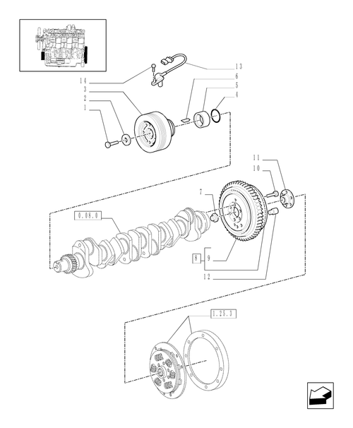 TM190-0.08.4 - DAMPER AND FLYWHEEL