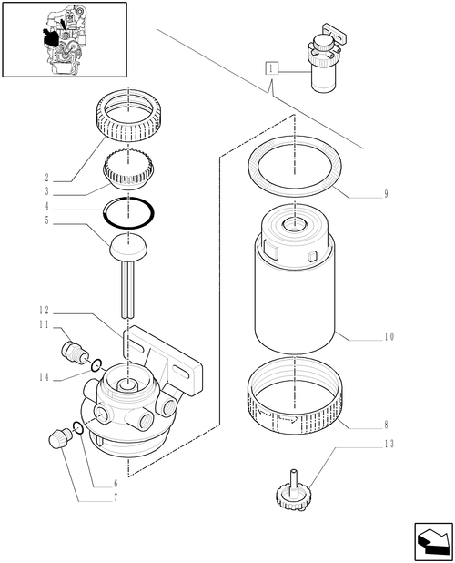 TM190-0.14.0/  C - FUEL FILTER BREAKDOWN - ASN ACM218236