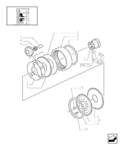 TM190-1.32.3/03[02] - (VAR.146/1) SUPP.  GEAR REDUCTION UNIT FOR FULL POWER SHIFT - REDUCTION UNIT CONTROLS