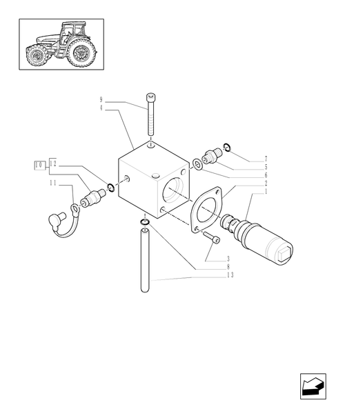 TM190-1.32.5/01[03] - (VAR.571) FULL POWER SHIFT GEAR CHANGE 19X6 (40 KM/H) - SAFETY VALVE AND RELEVANT PARTS