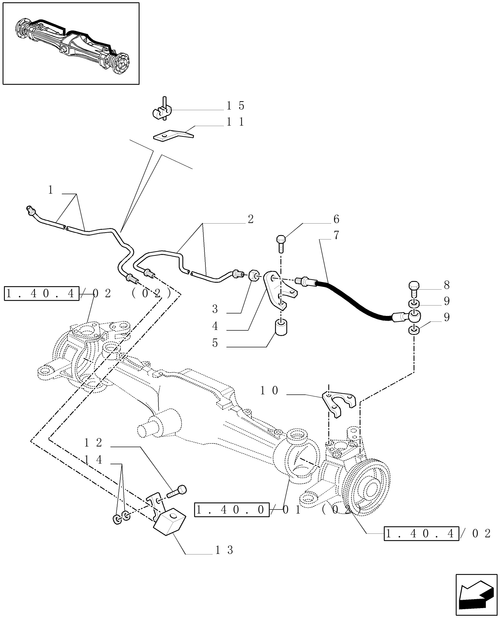 TM190-1.40.4/13[04] - (VAR.452) 4WD FRONT AXLE WITH BRAKES FOR TERRALOCK - BRAKES