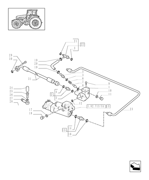 TM190-1.82.713/06[01] - (VAR.418/1) TRAILER BRAKE VALVE FOR LOAD SENSING CLOSED CENTRE (CCLS)-ITALY