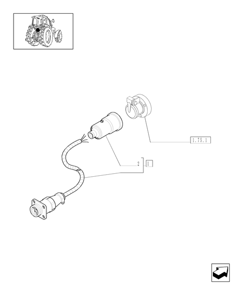 TM190-1.91.7/05 - (VAR.628) AUXILIARY ''SAE'' POWER SOCKET ADAPTOR