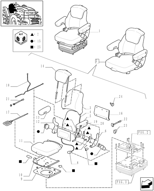 TM190-1.93.3/  C[01] - (VAR.964) DELUXE AIR SEAT WITH REELING SEAT BELT AND HEATED CUSHION - BREAKDOWN