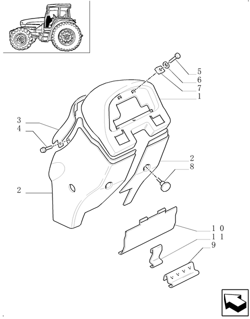 TM190-1.93.5 - FRONT CONSOLE TRIM