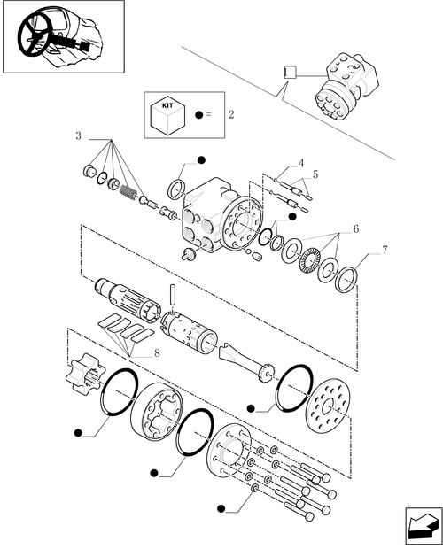 TM190-1.95.5/  A - HYDRAULIC STEERING - BREAKDOWN