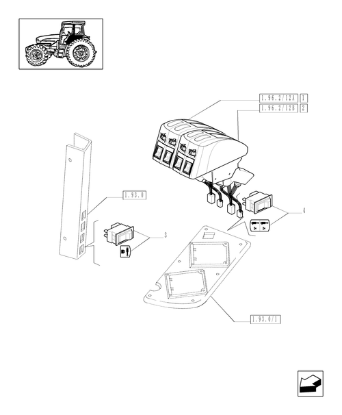 TM190-1.96.2/12 - (VAR.252-718) BATTERY WITH FOUR OR FIVE CONTROL VALVES  WITH ELECTRONIC CONTROL - SWITCHES