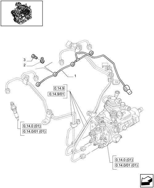 T6010 PLUS-0.20.4 - STD + VAR - 330003, 332115, 332116 - INJECTION EQUIPMENT - PIPING - 4CYL