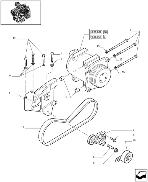 T6010 PLUS-0.88.0/01 - STD + VAR - 330641, 330643, 330003, 332115, 332116 - AIR CONDITIONING - COMPRESSOR