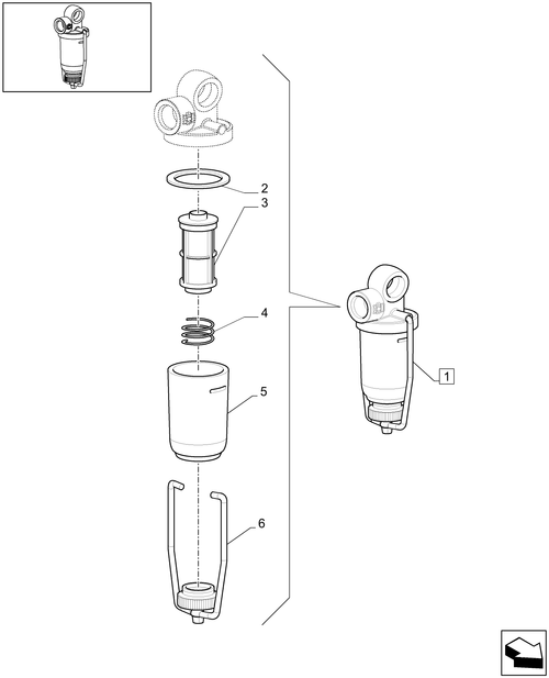 T6010 PLUS-1.14.6/  A - STD - FUEL FILTER - BREAKDOWN - BEGIN S/N ZABD09926 ; (SN Break) After ZABD09926