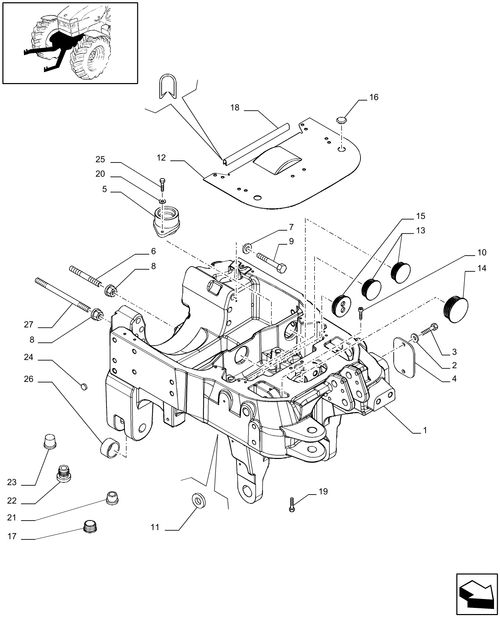 T6010 PLUS-1.21.1/11 - VAR - 333648, 334648, 335648 - INTEGRATED FRONT HPL WITH PTO - AXLE SUPPORT - BEGIN YR 01-AUG-2008 ; (Prod Date) After 01-Aug-2008