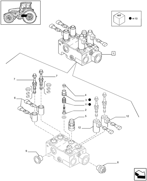 T6010 PLUS-1.21.2/  A - VAR - 330414, 330427, 330429, 330430 - VALVE SUSPENSION CONTROL - PARTS