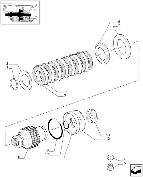 T6010 PLUS-1.33.3/02[00] - STD + VAR - 331333 - WET DIFFERENTIAL AND 4WD ENGAGEMENT CLUTCHES - SPLINED HUB AND DISKS - END YR 14-DEC-2019 ; (Prod Date) Before 14-Dec-2019