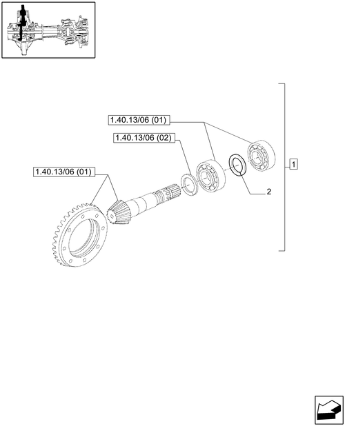 T6010 PLUS-1.40.13/06[03] - VAR - 330425 - (CL.3) FRONT AXLE W/MULTI-PLATE DIFF. LOCK WITH BRAKES - ADJUSTING SHIMS