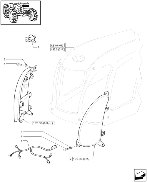 T6010 PLUS-1.75.6[01B] - STD + VAR - 330698 - FRONT LIGHT - 4CYL - BEGIN S/N ZBBD11205 ; (SN Break) After ZBBD11205