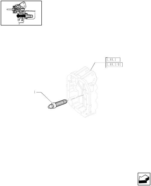 T6010 PLUS-1.80.1/05 - VAR - 330809 - POWER TAKE-OFF SHAFT WITH 21 SPLINES