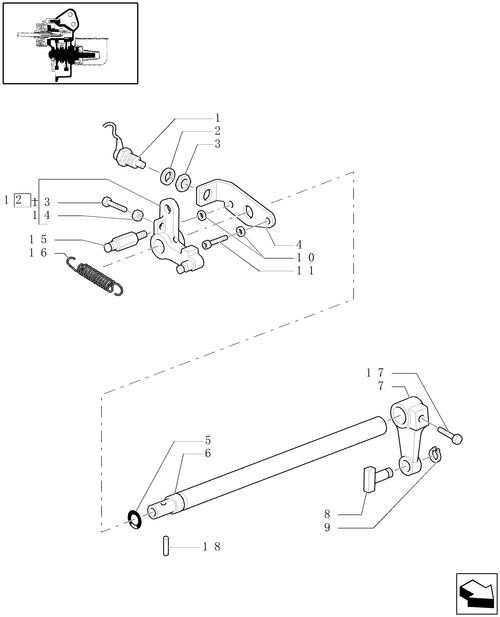 T6010 PLUS-1.80.1/04[02] - VAR - 330802, 331802, 332802 - SYNCHRONIZED POWER TAKE-OFF - LEVERS AND RELATED PARTS