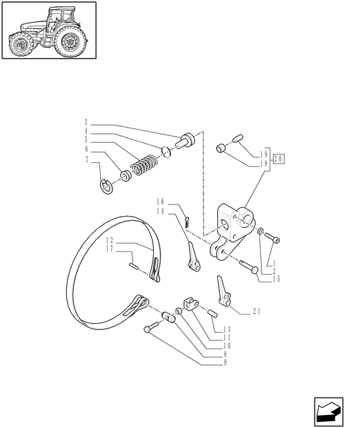 T6010 PLUS-1.80.7[02] - STD - PTO, CLUTCH - SUPPORT AND BRAKE BAND