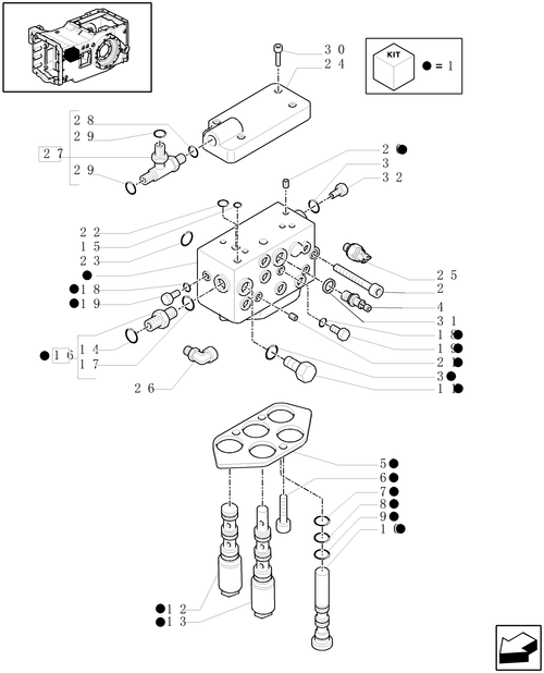 T6010 PLUS-1.80.7[06] - STD + VAR - 338405 - PTO CLUTCH FOR 16X16 TRANSMISSION LESS CREEPER - CONTROL VALVE AND RELEVANT PARTS
