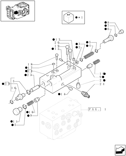 T6010 PLUS-1.80.7/02[02] - VAR - 330405, 334405, 335405, 336405 - PTO CLUTCH LESS CREEPER (24X24 / 16X16) (2WD) - CONTROL VALVE AND RELEVANT PARTS - C5806