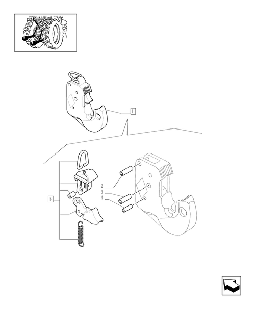 T6010 PLUS-1.81.9/  D - VAR - 331812, 332812, 335812, 330813 - IMPLEMENT LINKAGE HOOK - BREAKDOWN