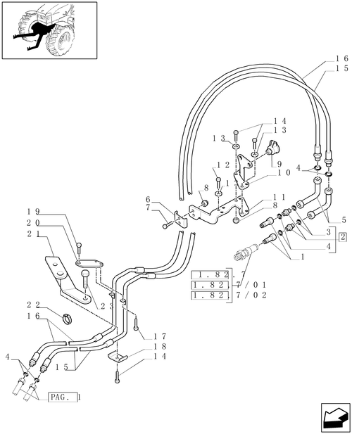 T6010 PLUS-1.81.9/07[02] - VAR - 331172 - 4 HYDRAULIC FRONT COUPLERS FOR INTEGRATED FRONT HPL