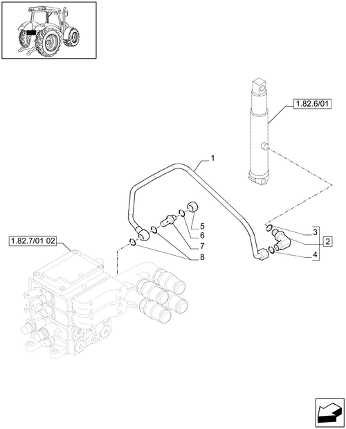 T6010 PLUS-1.82.1/01[03] - STD - FIXED DELIVERY PUMP WITH 16X16/24X24 GEARBOX - HYDRAULIC LIFT PIPES