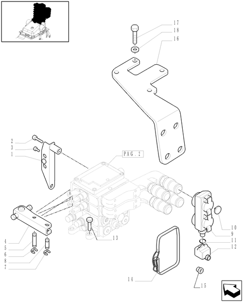 T6010 PLUS-1.82.7/01[01] - STD - 2 REAR CONTROL VALVES AND RELATED PARTS FOR FD PUMP (80 L/MIN) AND EDC - C6788