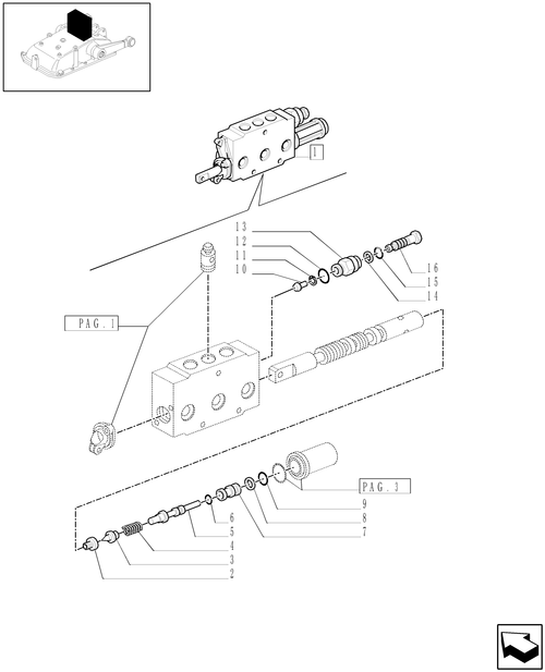 T6010 PLUS-1.82.7/03B[02] - VAR - 330851, 331851 - DOUBLE - ACTING EXTERNAL CONTROL VALVE WITH FLOAT AND AUTOMATIC CUTOUT - BREAKDOWN