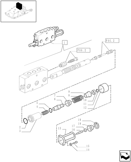 T6010 PLUS-1.82.7/03B[03] - VAR - 330851, 331851 - DOUBLE - ACTING EXTERNAL CONTROL VALVE WITH FLOAT AND AUTOMATIC CUTOUT - BREAKDOWN