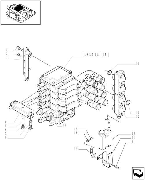 T6010 PLUS-1.82.7/14[01A] - VAR - 334845 - 4 REM(2NC+2CONFIG) FOR CCLS PUMP FOR EDC AND WITH HYDR. ADJUST LINKAGE - REMOTES - D6788