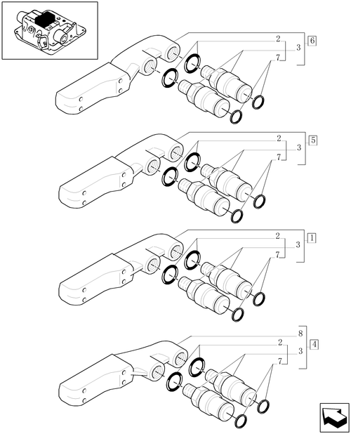 T6010 PLUS-1.82.7/01C - STD - QUICK COUPLER ASSEMBLY & RELATED PARTS