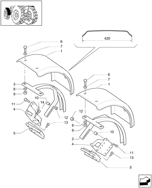 T6010 PLUS-1.87.4 - VAR - 330882 - 4WD FIXED FRONT FENDERS