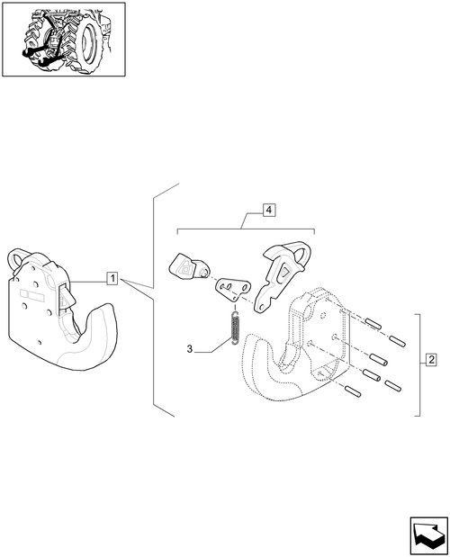 T6010 PLUS-1.89.6/04A - VAR - 330923 - IMPLEMENT LINKAGE HOOK - BREAKDOWN