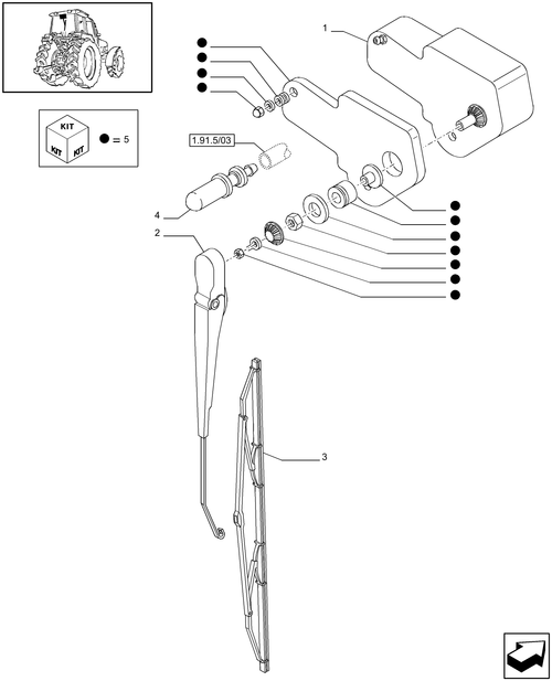 T6010 PLUS-1.91.5[03] - STD - REAR WINDSHIELD WIPER