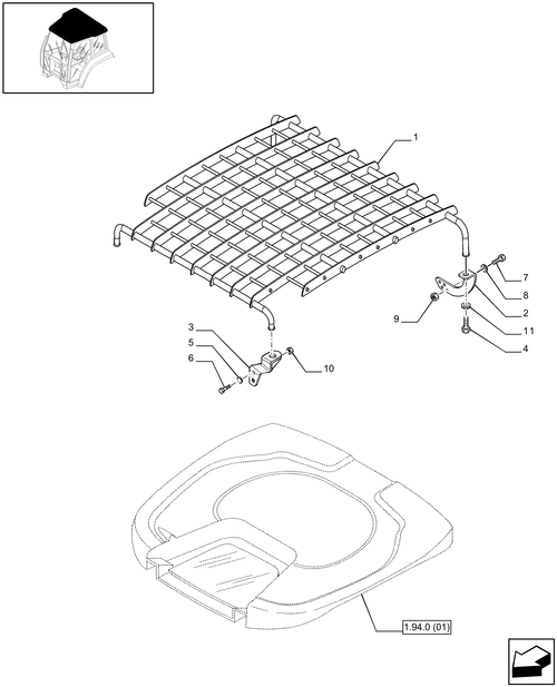 T6010 PLUS-1.94.0[05A] - STD - ROOF WITH LOW PROFILE - EXTERNAL PROTECTION - BEGIN S/N ZABD02351 - END YR 02-JAN-2012 ; (SN Break) After ZABD02351 ; (Prod Date) Before 02-Jan-2012