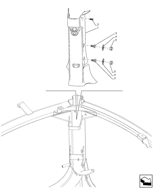 T6010 PLUS-1.94.4 - VAR - 332098, PILLAR, LH, HIGH PROFILE ROOF