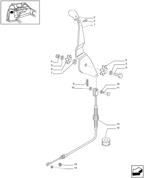 T6010 PLUS-1.95.4 - STD + VAR 330283 - ACCELERATOR HAND CONTROL LINKAGE