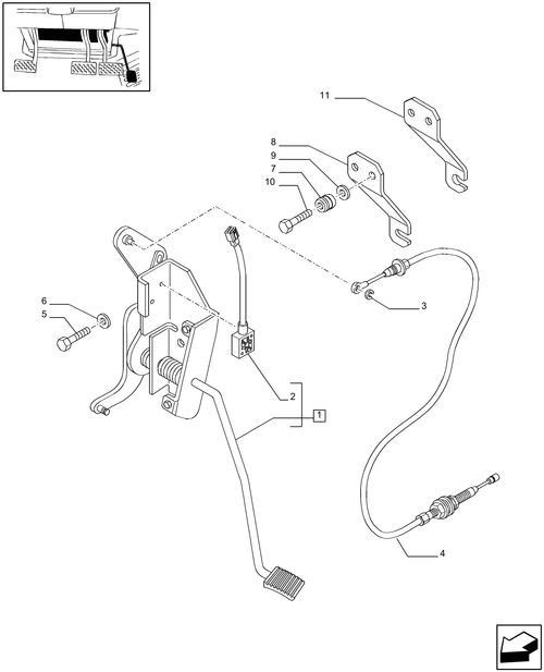 T6010 PLUS-1.95.3/02[02B] - VAR - 330159, 330247, 331248 - TRANSMISSION 16X16 (40 KM/H) WITHAUTO ECONOMY - ACCELERATOR PEDAL - BEGIN S/N ZABK40256 ; (SN Break) After ZABK40256