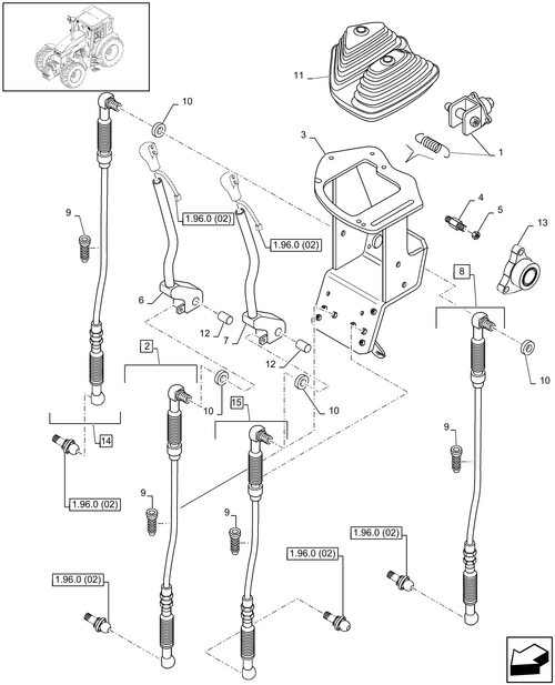 T6010 PLUS-1.96.0[01] - STD - GEARSHIFT CONTROLS FOR TRANSMISSION 24X24