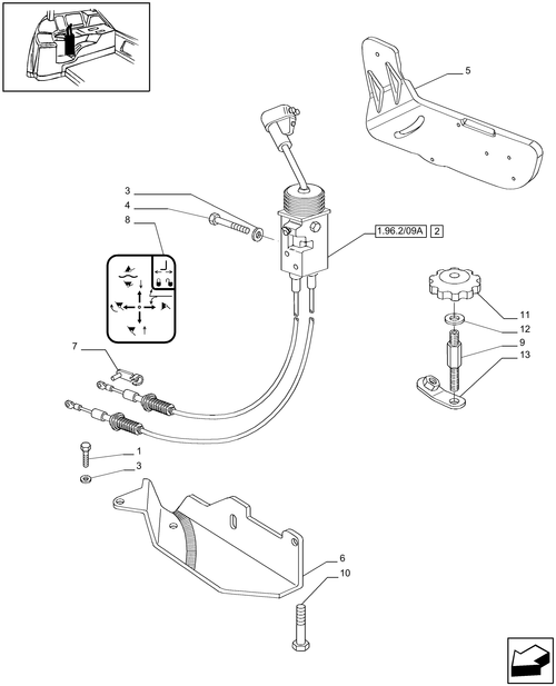 T6010 PLUS-1.96.2/09 - VAR - 334820 - 743746 - NAR LOADER READY WITH 2 ELEMENTS MID MOUNT VALVES - JOYSTICK