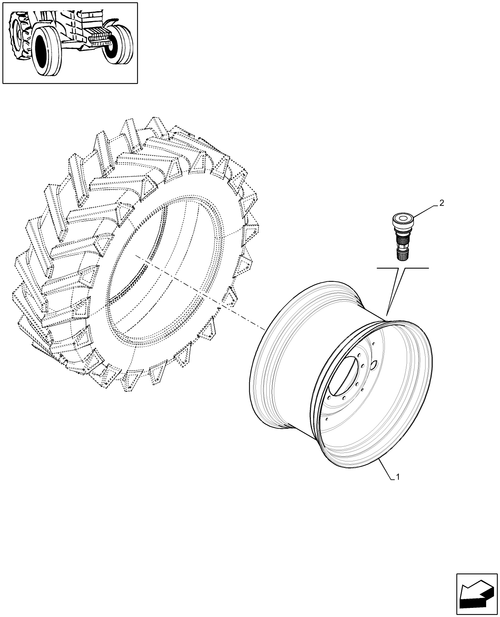T6010 PLUS-81.00[02] - VAR - 8138401, 8115901 - 2WD FRONT, WHEEL (W10LX16)