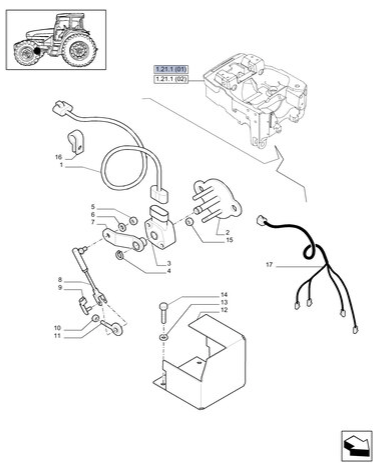 T6010 PLUS-1.91.1/01 - VAR - 330414, 330427 - 4WD (CL.3) SUSPENDED FRONT AXLE - SENSOR AND RELATED PARTS