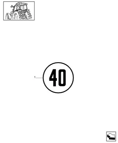 T6010 PLUS-1.98.0/01 - VAR - 331972 - ROADSPEED DECALS - 40 KM/H