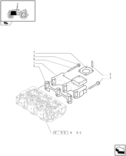 T3010-0.07.6 - EXHAUST MANIFOLD (T3010)