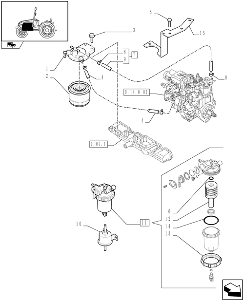 T3010-0.14.0[02] - FUEL SYSTEM, FUEL FILTER BREAKDOWN (T3010)