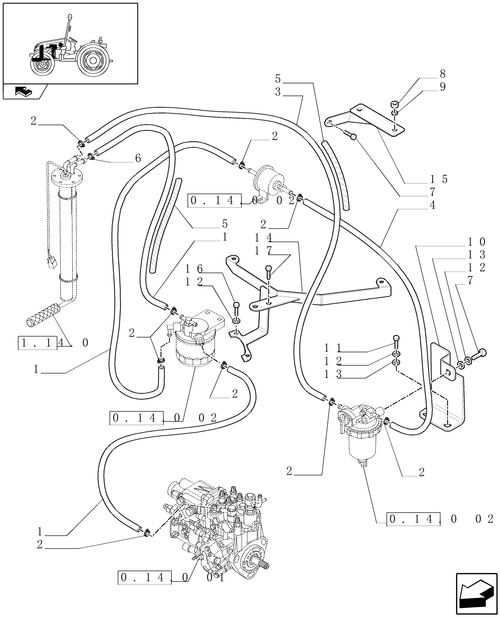 T3010-1.14.6 - FUEL TANK - FUEL LINES