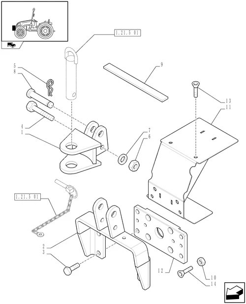 T3010-1.81.9[01] - FRONT HITCH W/FRONT LIFT AND PTO